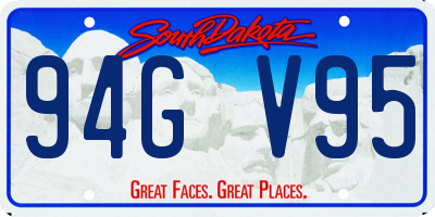 SD license plate 94GV95
