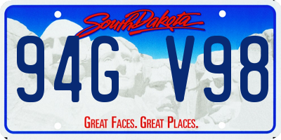 SD license plate 94GV98