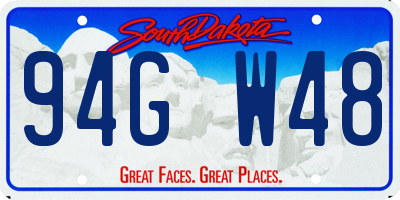 SD license plate 94GW48