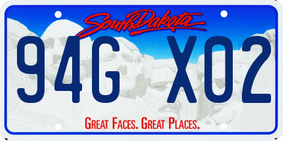 SD license plate 94GX02