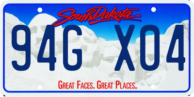 SD license plate 94GX04