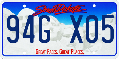 SD license plate 94GX05