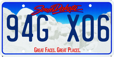 SD license plate 94GX06