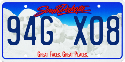 SD license plate 94GX08