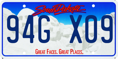 SD license plate 94GX09
