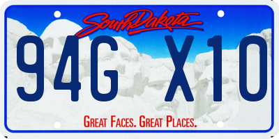 SD license plate 94GX10