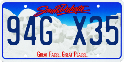 SD license plate 94GX35