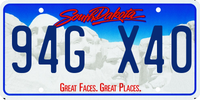 SD license plate 94GX40