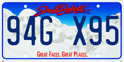 SD license plate 94GX95