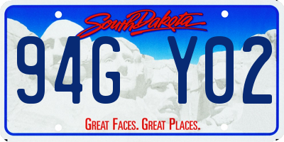 SD license plate 94GY02