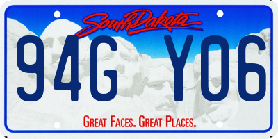 SD license plate 94GY06