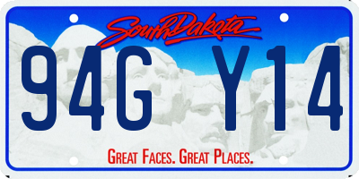 SD license plate 94GY14