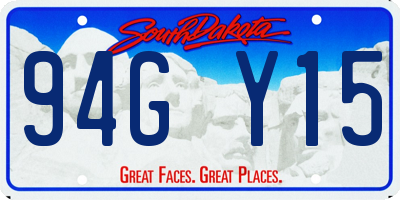 SD license plate 94GY15