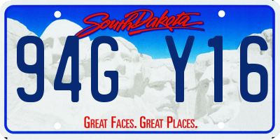 SD license plate 94GY16
