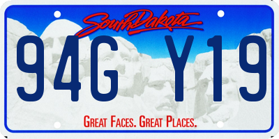 SD license plate 94GY19