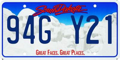 SD license plate 94GY21