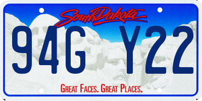 SD license plate 94GY22