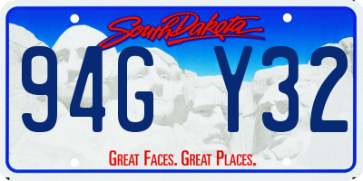 SD license plate 94GY32