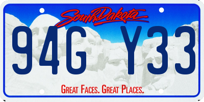 SD license plate 94GY33