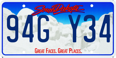 SD license plate 94GY34