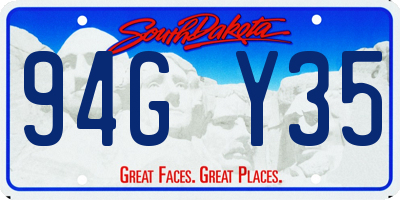 SD license plate 94GY35