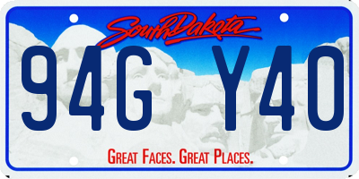 SD license plate 94GY40
