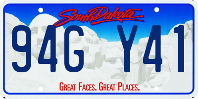 SD license plate 94GY41