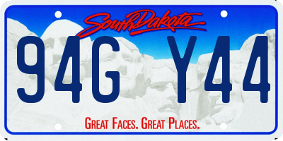 SD license plate 94GY44
