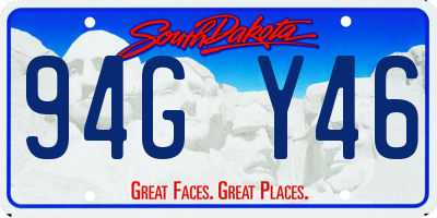 SD license plate 94GY46
