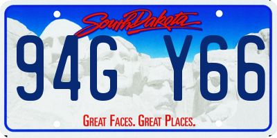 SD license plate 94GY66