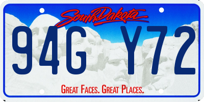 SD license plate 94GY72