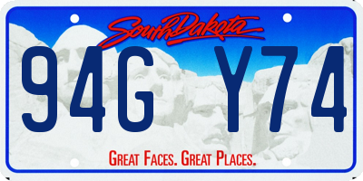 SD license plate 94GY74