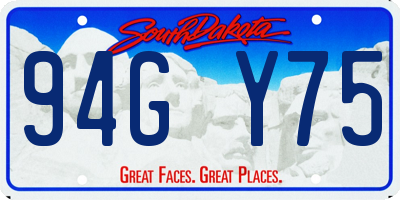 SD license plate 94GY75