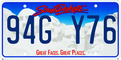 SD license plate 94GY76