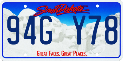 SD license plate 94GY78