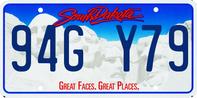 SD license plate 94GY79