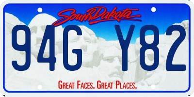 SD license plate 94GY82
