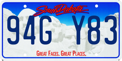 SD license plate 94GY83