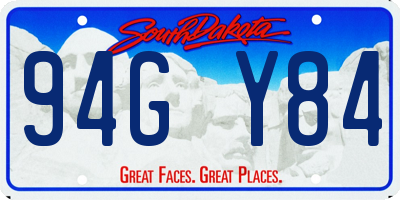 SD license plate 94GY84
