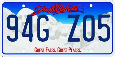 SD license plate 94GZ05