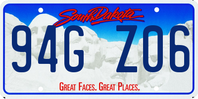 SD license plate 94GZ06