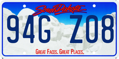 SD license plate 94GZ08