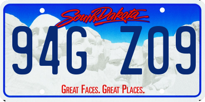 SD license plate 94GZ09
