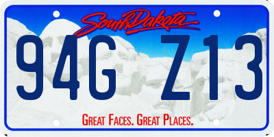 SD license plate 94GZ13