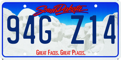 SD license plate 94GZ14