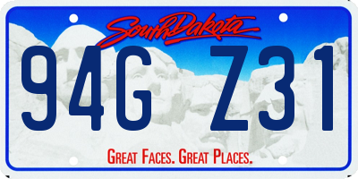 SD license plate 94GZ31