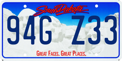 SD license plate 94GZ33