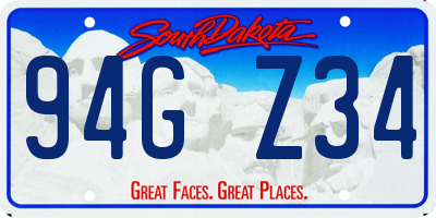 SD license plate 94GZ34