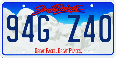 SD license plate 94GZ40