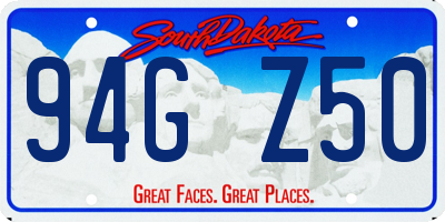 SD license plate 94GZ50